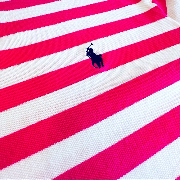 🍁 SALE POLO by RALPH LAUREN Iconic Striped, Custom-Fit Mesh Polo - Picture 2 of 3